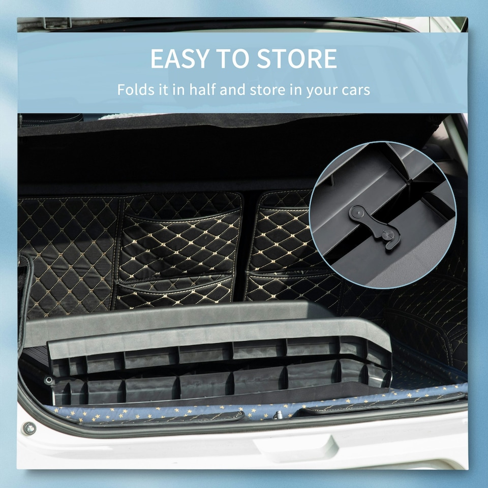 image 1 of PawHut Foldable Pet Ramp Dog Ramp for Cars, Truck, SUV