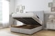 image 2 of Sloomy Falcon Silver Naples Ottoman Bed Base With 54" Wingback Headboard 2'6 Small Single | Silver | Silver | Small Single | 1