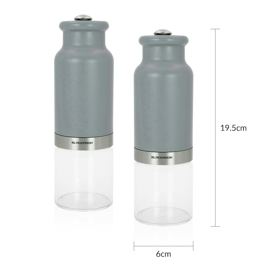 image 1 of Blackmoor Gravity Electric Salt and Pepper Grinder Set
