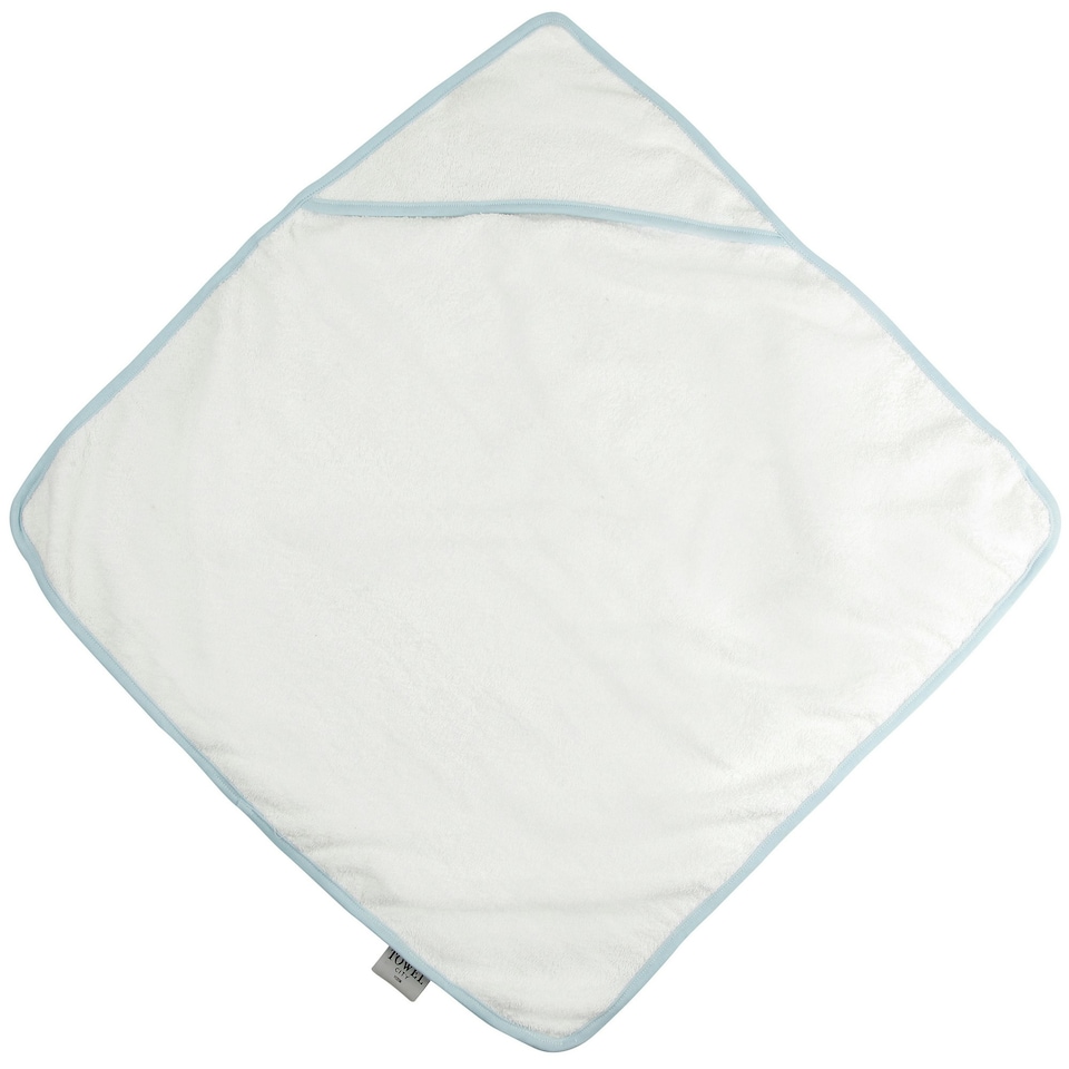 Towel City Baby Hooded Bath Towel (360 GSM) - White/Blue - One Size White | One size