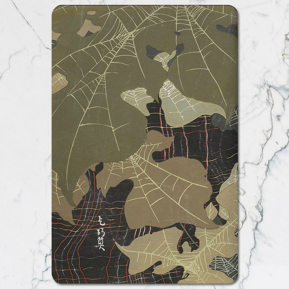 image 1 of 12 Piece Placemats And Coasters Set With Designer Artwork And Wood Bottom