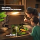 image 7 of PawHut 10L Glass Terrarium, Reptile Vivarium with Stone Background, Black