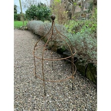 Paris Cloche Plant Support - Steel - L43.2 x W43.2 x H72.4 cm - Bare Metal/Ready to Rust
