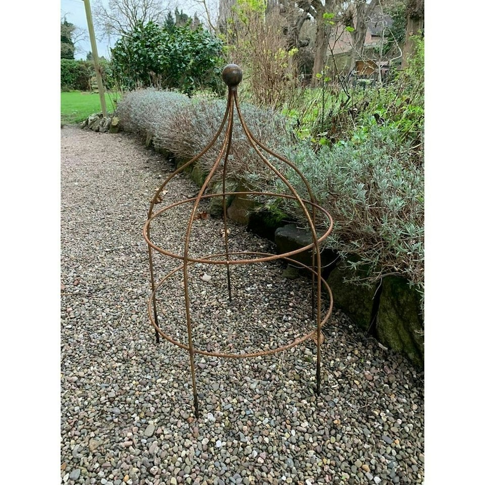 image 1 of Paris Cloche Plant Support - Steel - L43.2 x W43.2 x H72.4 cm - Bare Metal/Ready to Rust