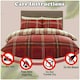 image 3 of VELVETIO Bardsley Check Printed Duvet Cover Set Reversible Polycotton Beddings Red | King
