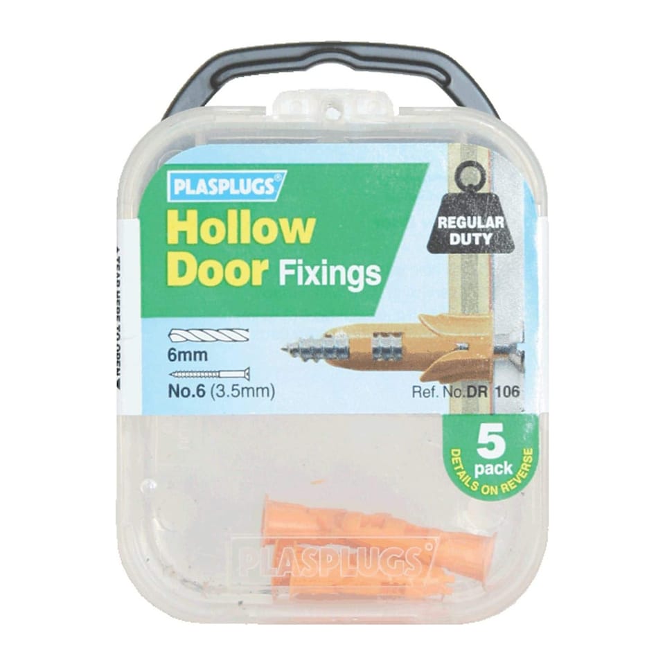 Plasplugs Hollow Door Fixing - Pack of 5