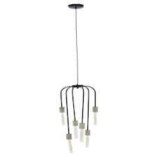 Interiors by Premier Lagona 6 Bulb Black Pendant Light