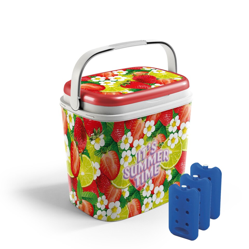 image 1 of 27L Travel Cooler Box With Ice Packs | Green | 1