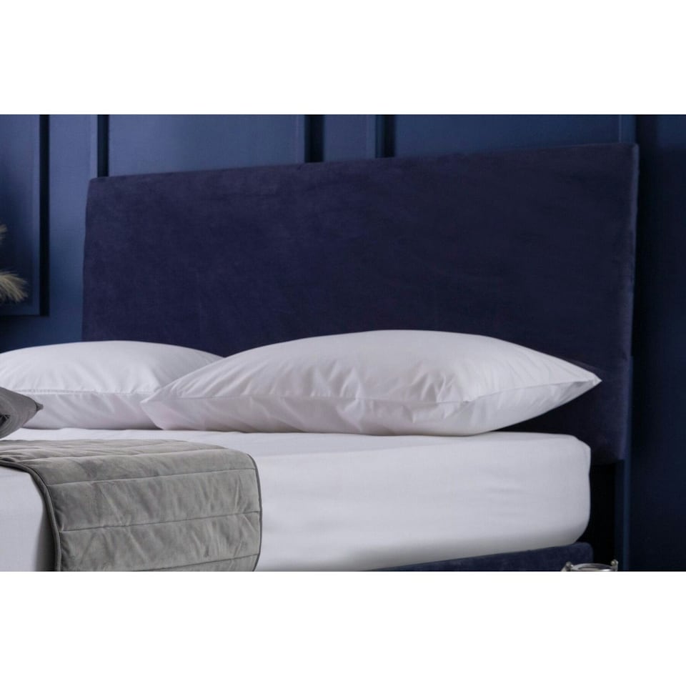 Belledorm Faux Suede Plain Headboard Cover - Navy - 70cm x 180cm