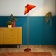 image 1 of ValueLights Akira Burnt Orange Pleated Shade Freestanding Floor Lamp | Orange