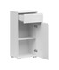image 4 of White Bathroom Cabinet Freestanding Storage Unit with Drawer White Gloss Slim Narrow 400mm Floor Unit Spice