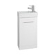 image 1 of Bathroom Cube 410mm Cloakroom Vanity Unit with Basin - Gloss White - (Impact) - Brassware Not Included | White | White | 1