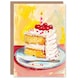 image 1 of Delicious Cake Slice Candle Man Woman Birthday Card