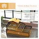 image 8 of PawHut Wooden Tortoise House Indoor Outdoor w/ Balcony, Tray, Openable Roof