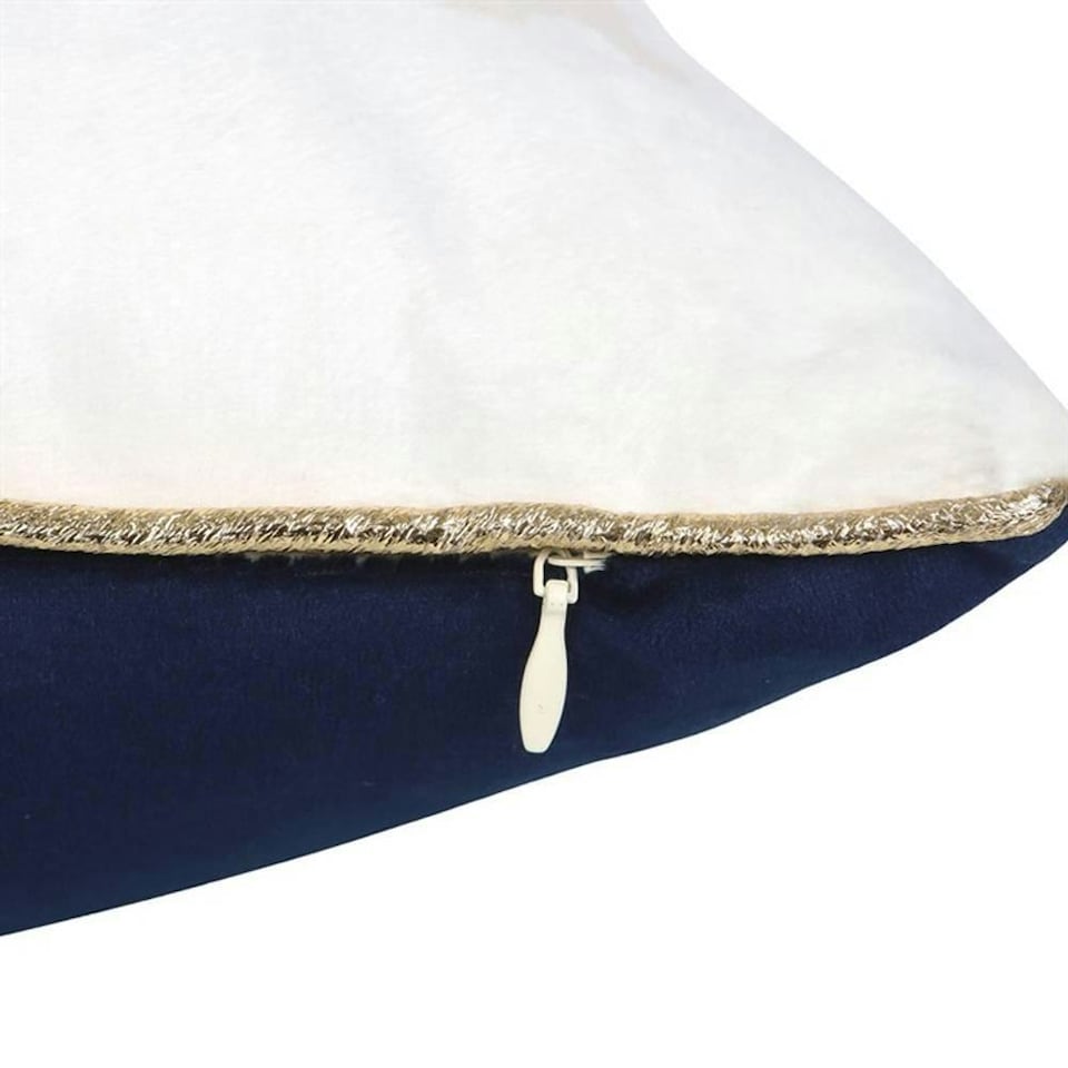 image 1 of Something Different King of the Sofa Playing Card Cushion - White/Dark Blue - One Size