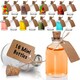 image 1 of 50ml Clear Mini Glass Bottles with Corks and Craft Labels
