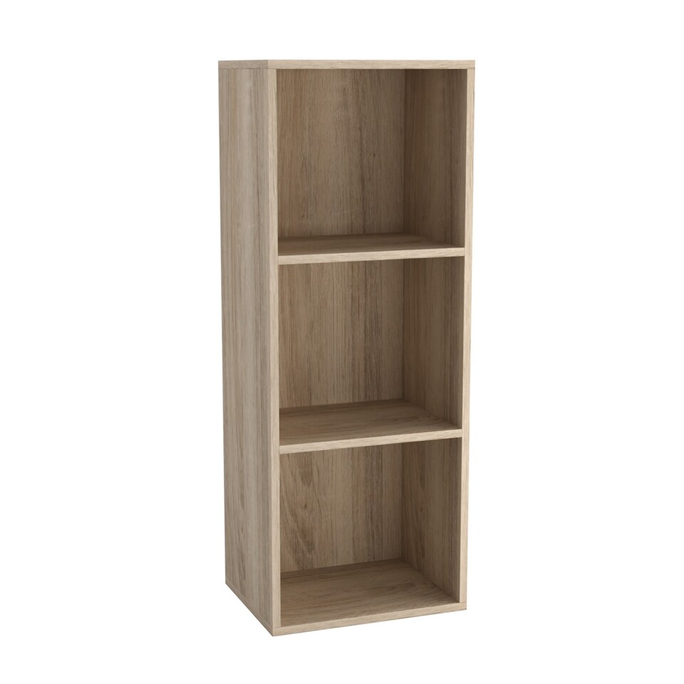 image 1 of Wooden Bookcase Shelving Display Storage Shelf Unit Wood Shelves | Multi | Antique Oak 3 Shelf | 1