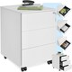 image 1 of Chest of Drawers Magna - 3 locking drawers, powder-coated steel, 39 x 45 x 55 cm White
