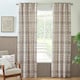 image 1 of Catherine Lansfield Cullen Termal Check Brushed Cotton 66x90 Inch Eyelet Curtains Natural Cream | Natural
