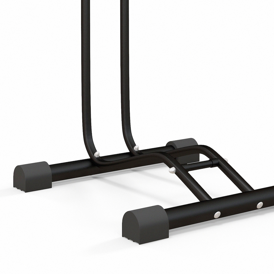 image 1 of SPORTNOW Vertical and Horizontal Bike Rack, Black