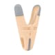 image 5 of JVL Grey Peg Basket with 48 Soft Touch Clip Clothes Pegs, Assorted Colours