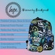 image 6 of Kids Backpack Multi Visionary Graffiti Print | 18L School Bag with Laptop Sleeve | Multi | Multi | 1