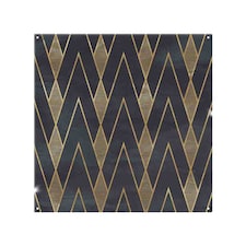 Gold Geometreic Lines Splash Back | White