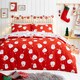 image 1 of Fusion Happy Santa Duvet Cover Set Red