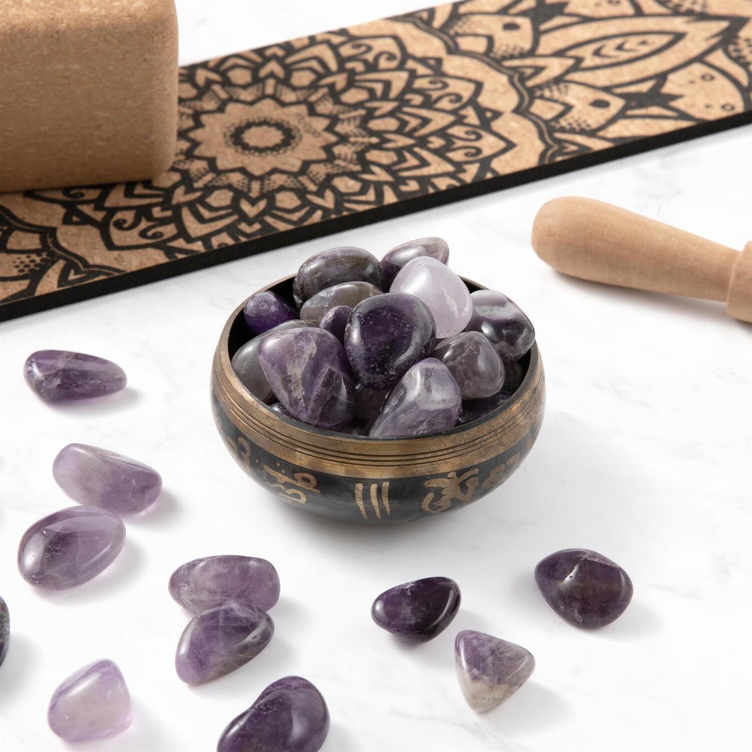 Myga Polished Tumbled Stones in Purple | Size: 50 Pieces