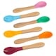 image 1 of Tiny Dining 6pc Bamboo Baby Weaning Forks Set with Silicone Tip - Multicolour