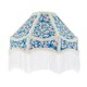 image 1 of Classic Victorian Empire Lampshade in Multi Colour Cotton with Tassels Multi