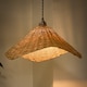 image 2 of Traditional Roscoe Rattan Scalloped Easy Fit Decor Ceiling Shade H19 x D44cm