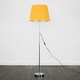 image 2 of ValueLights Charlie Chrome Floor Lamp XL Mustard Taper Shade & Bulb Yellow
