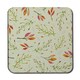 image 1 of Green Branches on Light Background (Coaster)