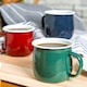 image 4 of Argon Tableware Coloured Enamel Belly Mugs - 375ml - Green - Pack of 6 Green