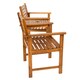 image 4 of Charles Bentley FSC Acacia Wooden Companion Seat with Parasol Hole Shelf