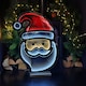 image 2 of 60cm LED Infinity Light Standing Santa Decoration with Wooden Base