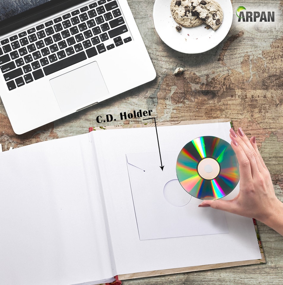 image 1 of ARPAN Large Slip In Memo Photo Album for 200 Photos 6x4" (10x15cm) – Picture Album with Memo Writing Space, Index Pages & CD/DVD Pocket – Memory Book for Family, Wedding & Travel Photos