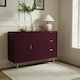 image 2 of OHS Ribbed Sideboard Table Modern Drawer Shelf Cabinet Storage