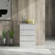 image 6 of HOMCOM Bedroom Chest of Drawers, High Gloss 4 Drawers Dresser, Grey