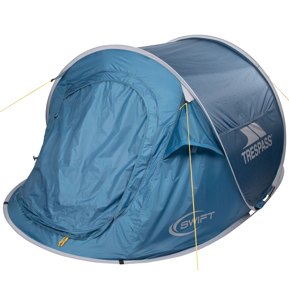 image 1 of Trespass Swift 2 Patterned Pop-Up Tent | Blue | Rich Teal | One Size | 1
