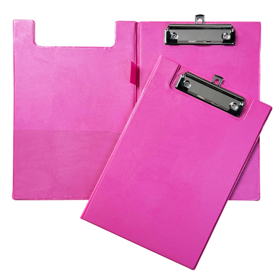 image 1 of A5 Pink Foldover Clipboard
