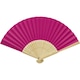 image 1 of Carmen Bamboo Handheld Fan - Pink - One Size