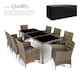 image 3 of Garden Table and Chairs Menorca - 8 armchairs, dining table, protective cover | Brown | nature | 59 x 57 x 86 cm | 1