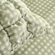 image 4 of OHS Gingham Filled Seersucker Duvet Cover Set with Pillowcase Bedding | Green | Sage | King