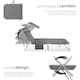 image 3 of Set of 2 Sun Loungers - foldable, adjustable sun canopy | Grey | grey | 1