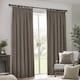 image 2 of Heavy Chenille Blackout Pencil Pleat Curtain Pair | Grey | Greige | 2