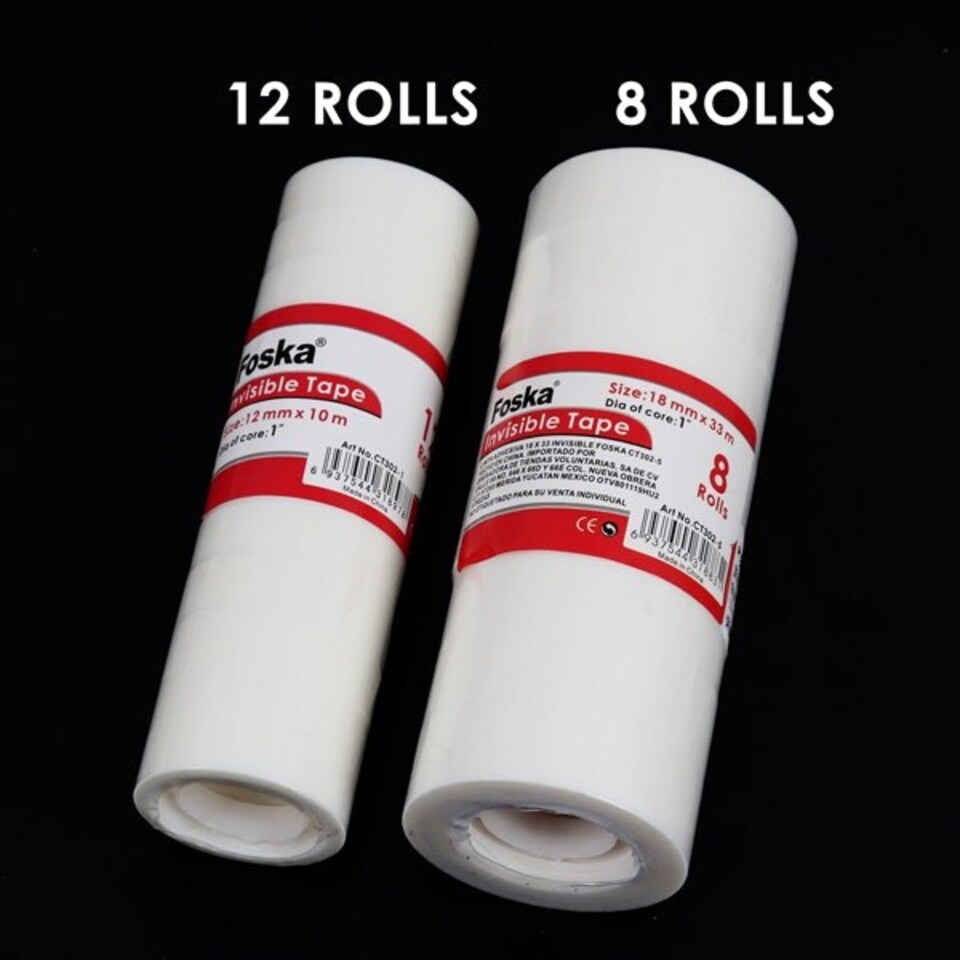 image 1 of Pack of 8 Invisible Tapes 18mm x 33m