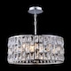 image 4 of Gelid Chandelier Cylindrical Pendant Chrome & Crystal, 4 Light, E27