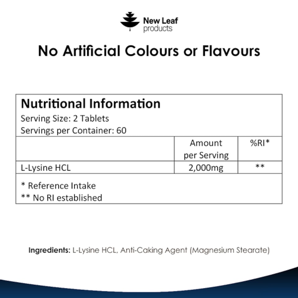 image 1 of L-Lysine Tablets 120 Vegan Tablets 2000mg Per Serving